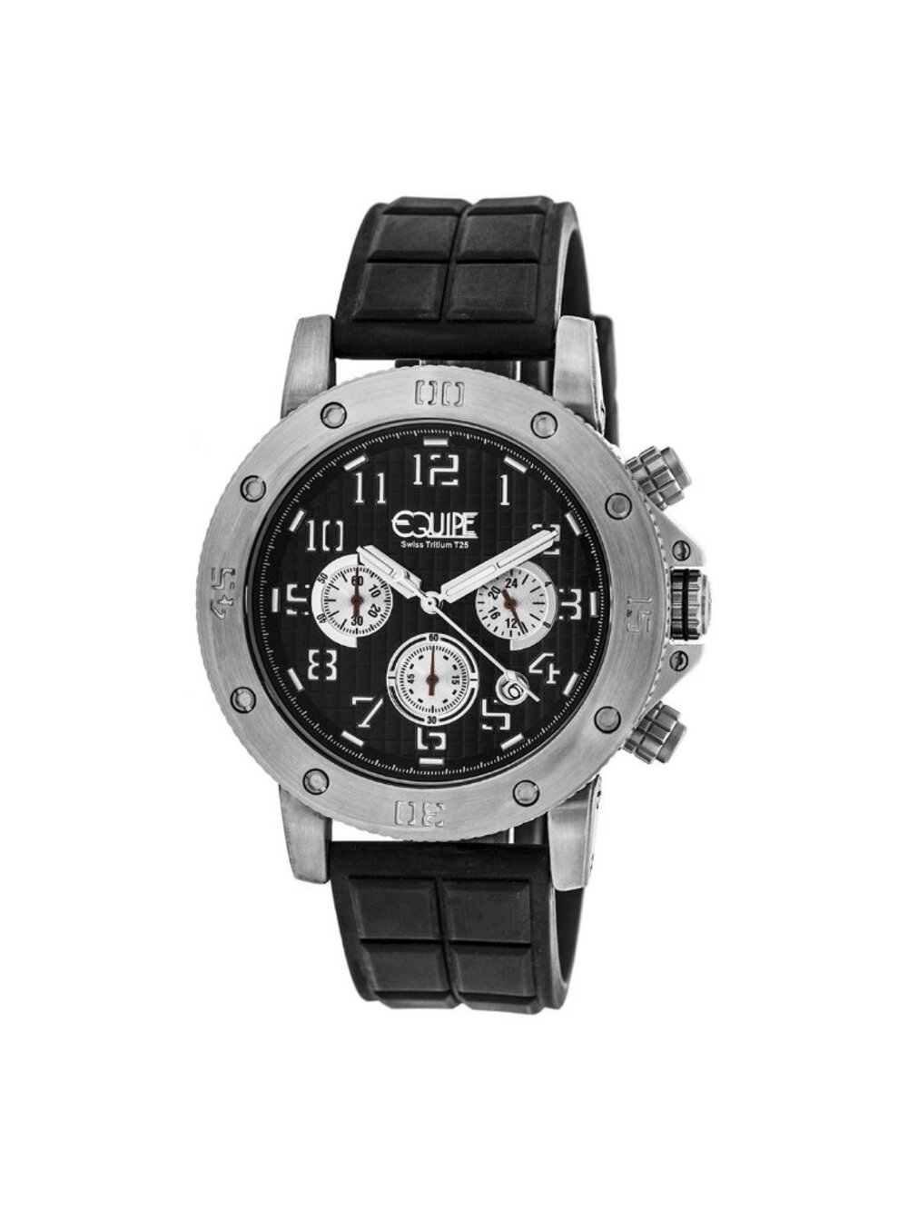 NWT Equipe Tritium Arciform Chronograph Black Dial Men's Watch